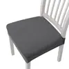 Funda de Silla Universal Cuatro Estaciones Color Sólido Simple Nueva Gruesa Cojín para Taburete Elástica Restaurante Hogar