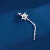 Item Popular do Xiaohongshu: Moda Zircônia Microincrustada Estrela Oca Borla Clipe de Orelha Adequado para Fones de Ouvido Freeclip