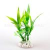 Guangzhou plantas aquáticas artificiais atacado paisagem aquário plantas artificiais ornamental plástico plantas aquáticas curtas 2 cores folhas de bambu
