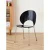 Silla de comedor de concha en forma de abanico artística, asiento de negociación comercial para casas de huéspedes, silla de comedor de estilo minimalista para estudio y balcón de lujo ligero con respaldo
