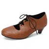 2025 nuevos zapatos romanos vintage de cordones para mujer, zapatos de tacón grueso medio, boca profunda, tallas 32-50, zapatos de comercio exterior