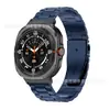 Adecuado para Samsung Galaxy Watch Ultra 2 Correa de Acero de Tres Eslabones Metal Acero Inoxidable Correa para Samsung Watch Ultra 2