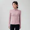 Ropa de Yoga para Otoño e Invierno, Tops Deportivos Cálidos con Forro Polar, Chaquetas Ajustadas de Manga Larga, Ropa para Correr y Entrenamiento, Ropa de Fitness