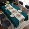 Mantel de Lujo Ligero y de Gama Alta, Impermeable, Resistente al Aceite, Mantel sin Lavado, Mantel Rectangular de PVC Estilo Chino Nuevo para Mesa de Café