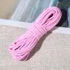 Corda fiada com núcleo de 4mm cor sólida corda trançada corda redonda handmade diy tecelagem corda de algodão corda para pulseira acessórios de chaveiro