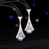 Elegante elegante europeu e americano exagerado elegante brincos da indústria pesada atacado de cobre incrustado zircão design brincos de pérola gota de água para as mulheres
