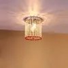 Lámpara de techo redonda de cristal moderna y minimalista para recibidor, pasillo y vestíbulo, elegante iluminación decorativa LED
