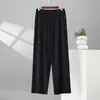 Pantalones de Algodón Holgados para Hombre, Pantalones Casuales Finos de Talla Grande, Pantalones de Pierna Ancha, Pantalones Rectos, Pantalones para el Hogar, Pantalones de Pijama, Cintura Elástica