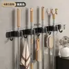 Suporte para Mop de Aço Inoxidável, Gancho para Mop Sem Furo, Suporte de Parede para Armazenamento de Vassouras, Suporte de Mop para Banheiro