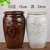 Yixing Maceta Grande de Cerámica Gruesa para Suculentas Tocón Viejo Planta Verde Maestro Tocón de Acantilado Retro Simple Transpirable Maceta de Cerámica