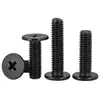 Tornillo de Acero Inoxidable 304 Cabeza Plana Phillips Negro M2M3M4M5M6 Galvanizado Negro CM Tornillo Mecánico Cabeza Plana Delgada