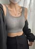 Mori Color 2506 Borde de Encaje Roscado Simple Cómodo Correa Ancha Fija en el Hombro Copa Fija Transpirable Ropa Interior Cómoda para Mujer