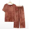 Roupas de verão da vovó adequadas para mulheres de meia-idade e idosas, roupas para senhora idosa e roupas para sogra para 60-70 anos 80 mãe verão