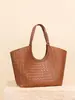 Bolsa Tote Personalizada para Mujer, Bolso Tejido en Relieve de Nuevo Estilo de Gran Capacidad de Moda, Bolso de Hombro Casual, Bolso de Mano para el Trabajo