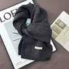 Novo Cachecol de Lã Mesclada Tricotado de Cor Pura para Mulheres no Outono e Inverno Estilo Coreano Quente e Confortável Proteção para o Pescoço Cachecol de Lã