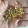 Acessórios de Joias Configurações para Brincos de Pérola Cobre Banhado a Prata 925 Materiais para DIY Brincos de Cabeça Plana Pinos de Base Plana Ouro 18K