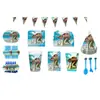 Moana Moana Princesa Dibujos Animados Fiesta Set Cuchillo y Tenedor Cuchara Desechables Taza de Papel Plato Bandera Mantel Pajita