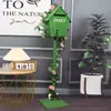 Buzón de Hierro Forjado Estilo Británico Montado en Pared con Cerradura, Caja de Amor