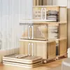 Venda Direta de Fábrica Armário de Armazenamento Dobrável com Porta de Correr e Rodas, Guarda-Roupa de Bebê Multicamadas, Armário de Armazenamento Multicamadas para Lanches e Diversos
