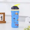 Copo térmico de aço inoxidável 304 para viagem, copo esportivo portátil para atividades ao ar livre para crianças, grande capacidade, design de desenho animado, com canudo