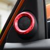 Adecuado para la modificación interior del Civic de décima generación, perilla de aire acondicionado, anillo decorativo de aleación de aluminio, anillo de inicio con un botón, decoración interior del coche