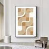 Pintura Decorativa de Sala de Estar de Lujo Ligero, Pintura Abstracta Minimalista Moderna, Pintura Grande Naranja de Piso a Techo, Pintura Colgante Marrón para Entrada