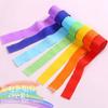 Cinta de papel crepé de color, flor, cinta de papel con borlas para decoración de ambiente de fiesta de cumpleaños infantil, diseño de jardín de infancia, pared de fondo