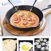Set de Tres Piezas de Fondo Plano de Hierro Fundido Sartén Gruesa para Freír Mini Panqueques Tortilla Bistec de Hierro Fundido Antiadherente Sin Recubrimiento Estufa de Inducción