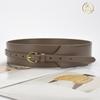 Sello de Cintura Camisa Decorativa de Mujer con Cintura Exterior Vestido Versátil de Corte Occidental Cinturón Ancho de Cuero Ajustado