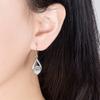 Pendientes de circonita con forma de gota de Jingdong Tmall, bonitos y retro, pequeños y elegantes.