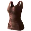 Colete Térmico Anti-Frio de Gengibre Quente para Outono e Inverno para Mulheres, Integrado com Bojos, Push-Up, Confortável, Respirável Roupa Íntima Térmica Feminina