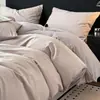 Juego nórdico de 60 hilos de cuatro piezas de sábanas y funda de edredón de algodón puro de fibra larga satinado, sensación de lujo ligero y alta gama para la ropa de cama del dormitorio en verano