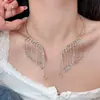 [Una Cortina de Sueños Persistentes] Sentido del Diseño Estilo Corte Elegante Collar con Borla de Gota de Agua Temperamento Elegante Estilo Fiesta de Noche Collar de Gama Alta