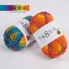 Chapéu de elfo tricô à mão fio de cor arco-íris de 8 fios com gradiente para tricô manual DIY bolsa de fio bola de lã