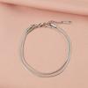 Pulsera Transfronteriza de Acero Inoxidable de Doble Capa para Mujer, Moda de Estilo Coreano, Cadena de Eslabones, Pulsera Redonda de Cadena de Serpiente, Lujo Ligero, Alta Gama, Pulsera Versátil