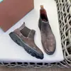 Botas Loro Pia Botines para Hombre Piel Genuina Botas de Caña Alta para Hombre Botas Cálidas con Forro de Lana Botas de Caballero Británico Botas Martin para Hombre