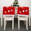 Nuevos Suministros Decorativos Navideños Funda para Silla de Tres Copos de Nieve Funda para Silla No Tejida Decoración de Mesa de Comedor Regalo Suministros Festivos