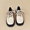Sapatos de couro de estilo britânico bidirecional para mulheres 2023 outono novos sapatos femininos all-matching de sola grossa retrô jk College loafers