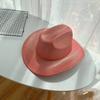 Festa de Carnaval de Halloween Chapéu de Cowboy Colorido Fluorescente Rosa Chapéu Laser Composto Estilo Western Cruzamento Mágico