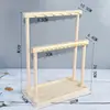 Soporte de madera maciza color nogal para collares, Estante de almacenamiento para pulseras, Soporte de exhibición de joyas para rosarios budistas, Cadenas de suéter y pulseras