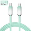 Cabo de Dados de Carregamento Rápido Três em Um com Gradiente de Cristal Adequado para Dispositivos Apple, Huawei e Android