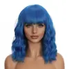 Perucas Amazon Temu para Mulheres, Cabelo de Comprimento Médio Estilo Europeu e Americano, Perucas Cacheadas Curtas Coloridas para Cosplay de Halloween