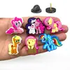 Interesante Insignia Broche de Dibujo Animado Pony Mochila Bolso Escolar Decoración Bolsas de Lona Accesorios Goma Suave Pin de Broche Lindo