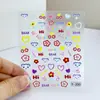 Estilo Ins Pegatinas para Uñas 5D en Relieve Caricatura Graffiti Flores Estéreo Moño Estilo Francés Pegatinas Navideñas para Uñas