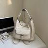 Bolsa Tote Casual Grande Capacidade Estilo Coreano Outono 2025 Bolsa de Ombro Moda Feminina Mochila Estilo Motociclista