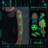 Jogos Esportivos Atividades de Jardim de Infância Adesivos de Tatuagem Luminosos Pintados à Prova d'Água Suor Braço de Crianças Adesivos Fluorescentes Luminosos Não Tóxicos
