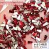 Strass Vermelho Plano para Nail Art no Atacado, Mini Strass Vermelho Olho de Cavalo Gota d'Água Plano com Formatos Irregulares, Decorações de Strass para Unhas de Estilos Mistos
