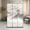 Divisória de parede dobrável estilo chinês para quartos de hotel, hall de entrada, sala de estar, apartamentos pequenos, simples e fácil de usar para decoração de casa