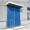 Puerta industrial corredera eléctrica, puerta corredera de doble hoja para instalaciones logísticas, puerta industrial corredera resistente al viento y aislada, producto de exportación no estándar