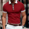 Moda Masculina Casual Transfronteriza Temu Estampado 3D Manga Corta Botones Polo Verano Nueva Fuente Fábrica Mayorista